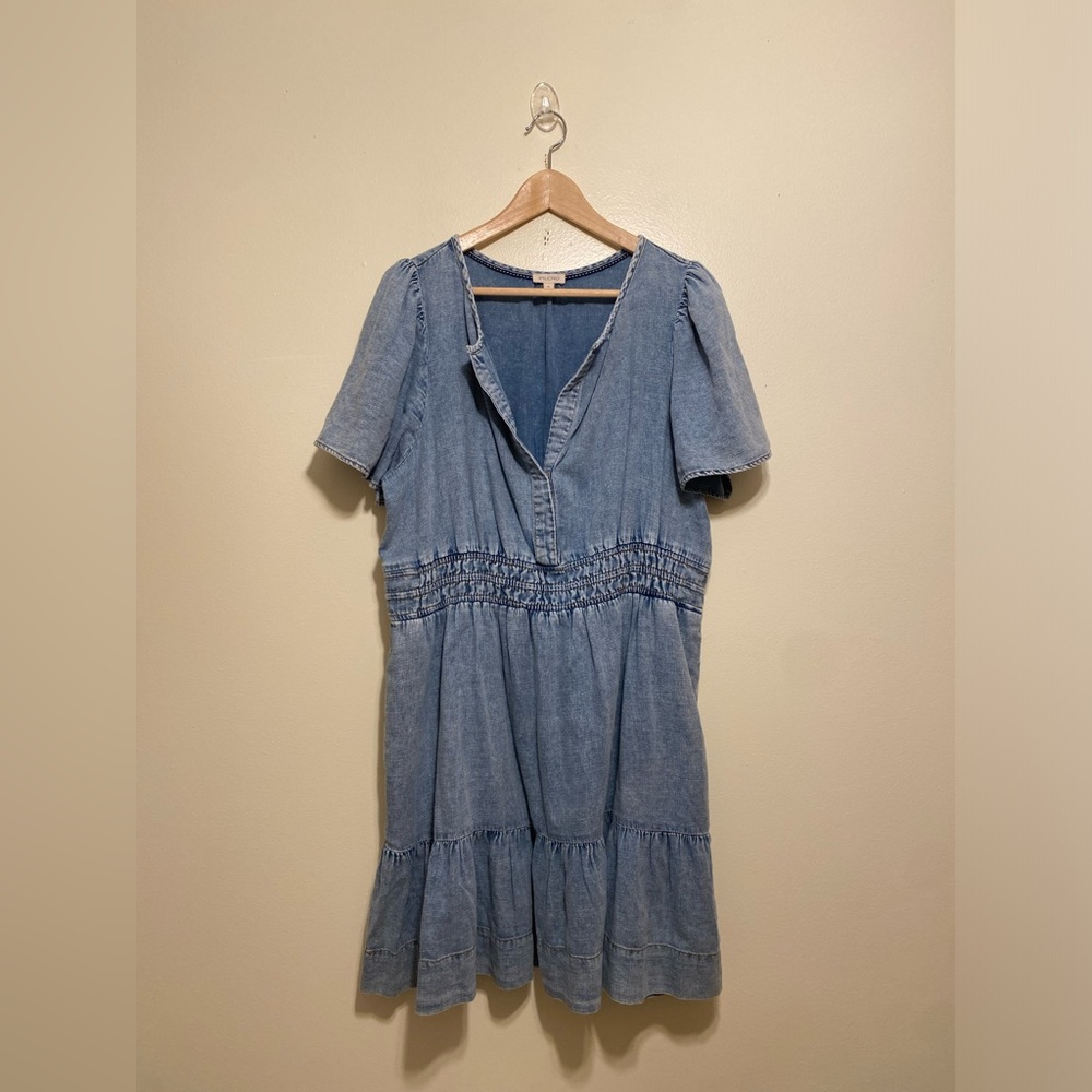 Pilcro Light Blue Denim Mini Dress . Size XL - Picture 1 of 8